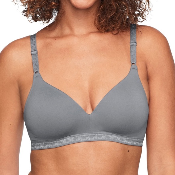 WARNER’s women’s gray blissful benefits wirefree super soft bra size 34C NWT - Picture 1 of 6